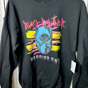 NWT Marvel Avengers Sweatshirt Black Panther Warrior King SzXL **FITS LIKE LARGE